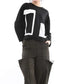 Geometric Panel Graphic Long Sleeve Top